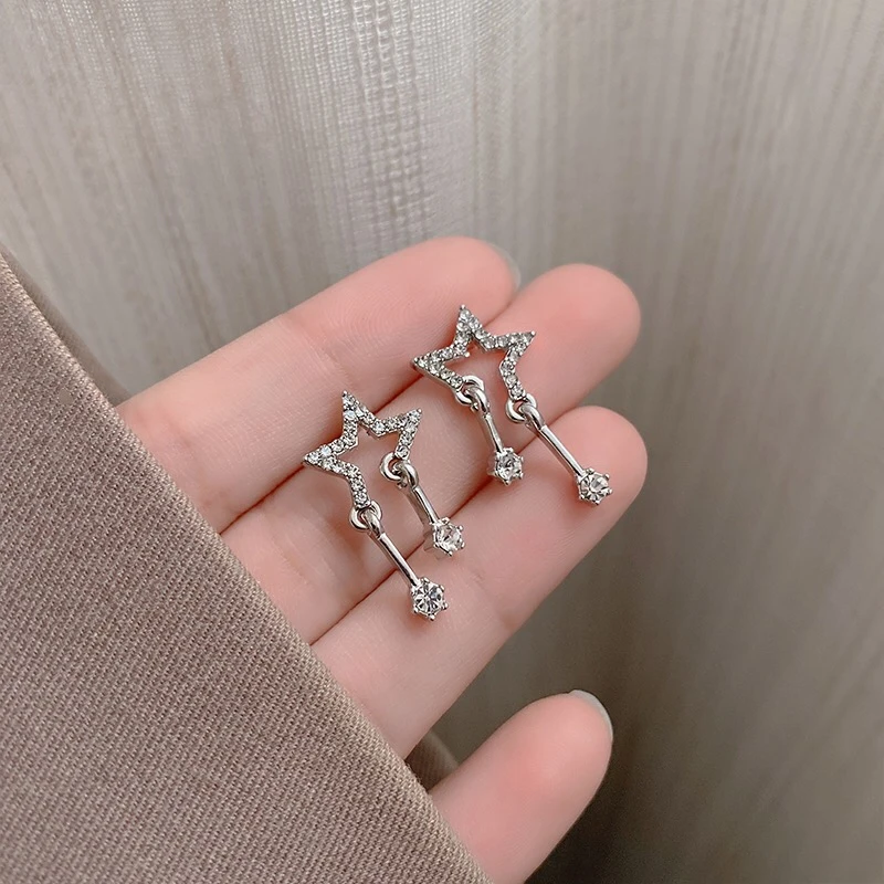 铜合金耳饰 【50】韩国星星耳钉ins小巧轻奢时尚百搭韩版可爱耳饰品