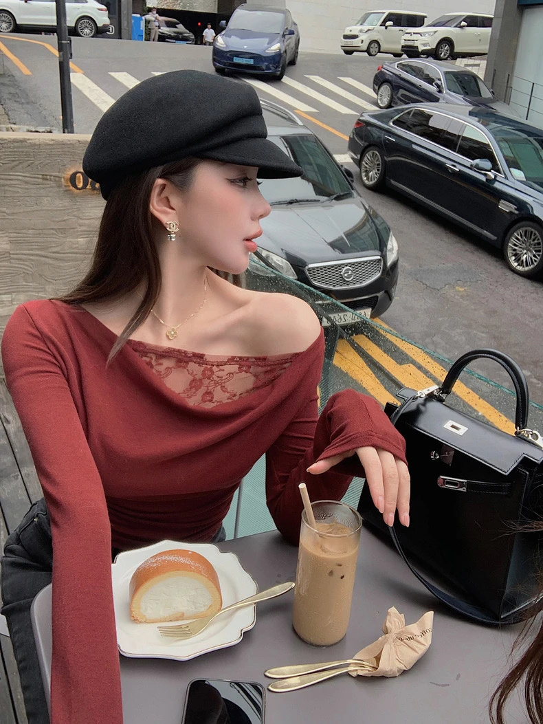 红色【香氛蕾丝】Paris Carette 浪漫邂逅~高支高密“柔棉”蕾丝打底