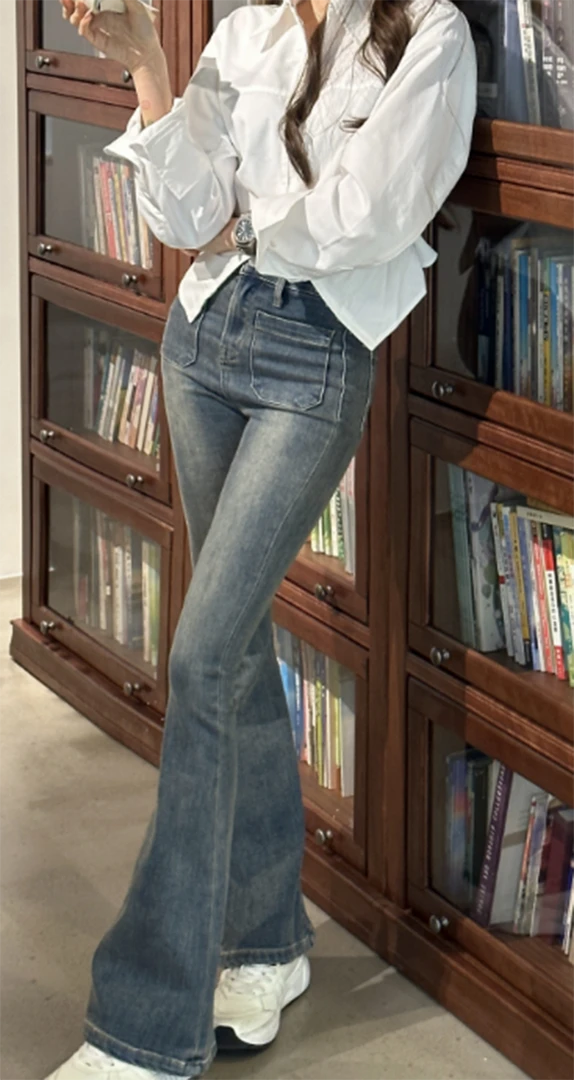 DS【珈蓝牛仔】洗水修炼课！vtg做旧原色喇叭牛仔裤