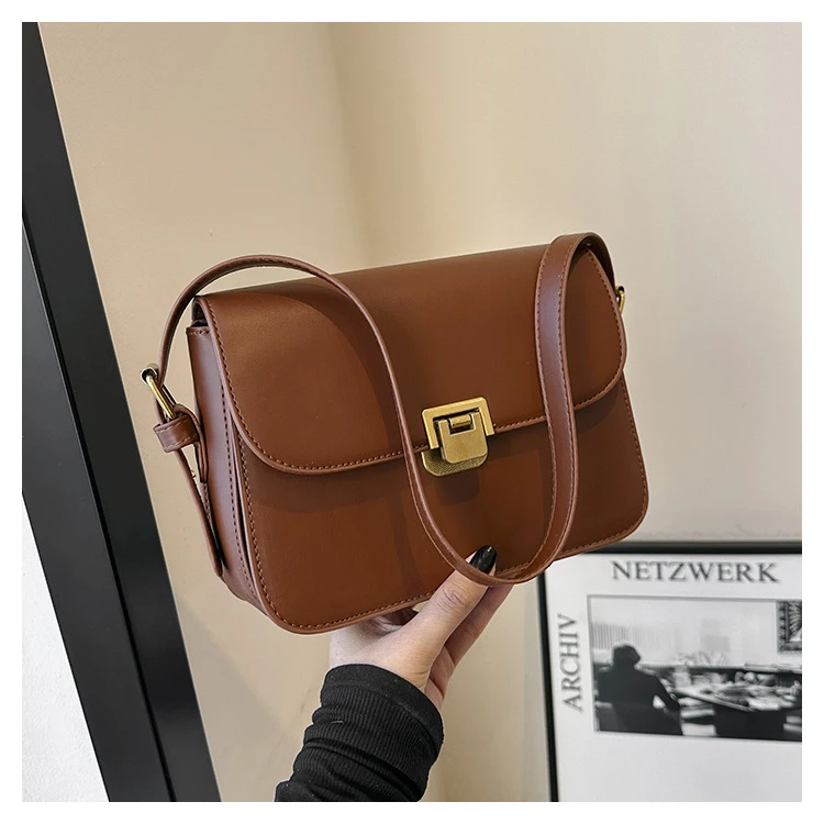 2024新款百搭洋气高级感简约豆腐包多格层女包小方包单肩斜挎包