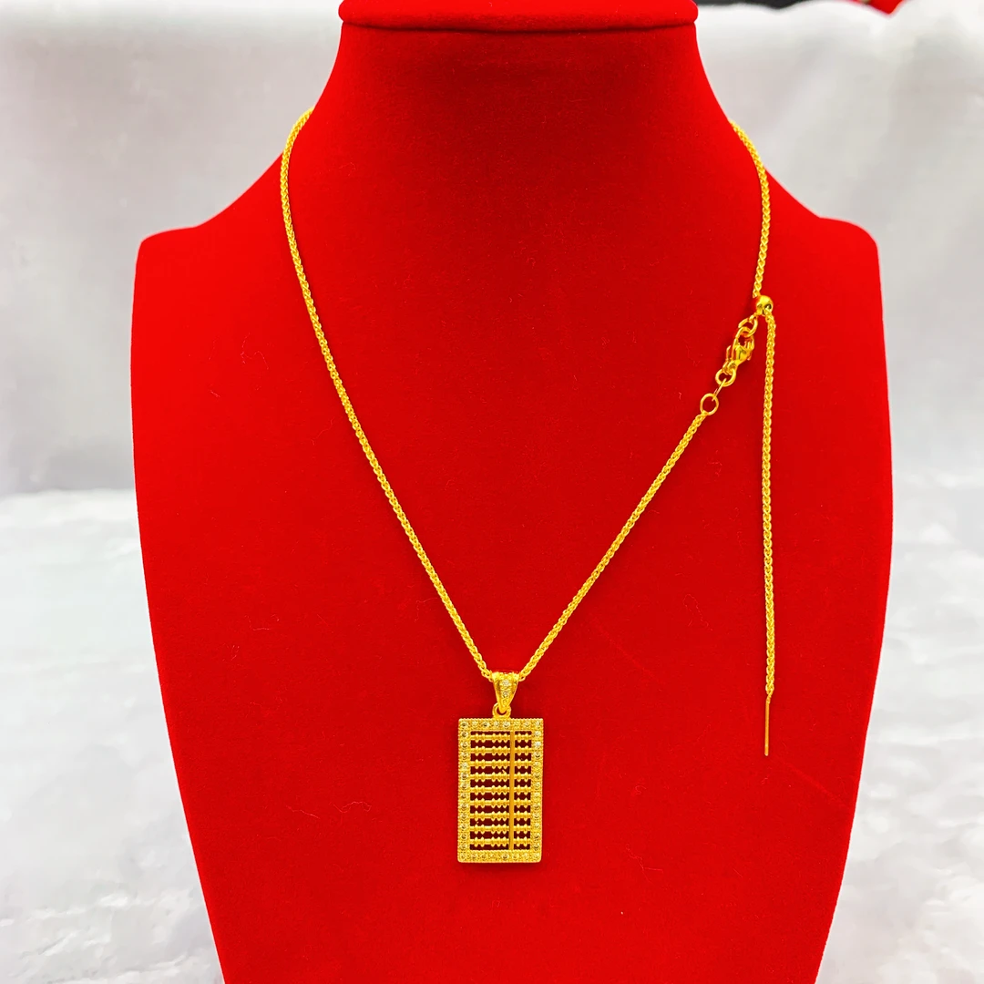 铜合金项链 带钻算盘3019