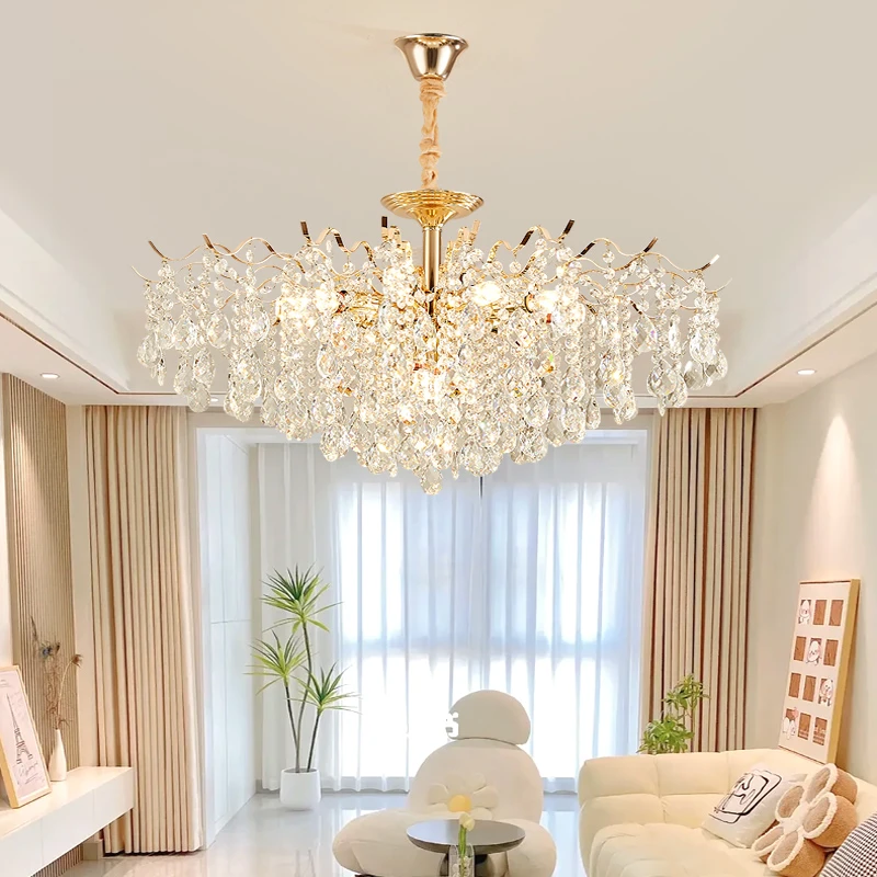 后现代轻奢复古法式客厅大气吊灯个性创意餐厅书房卧室水晶灯