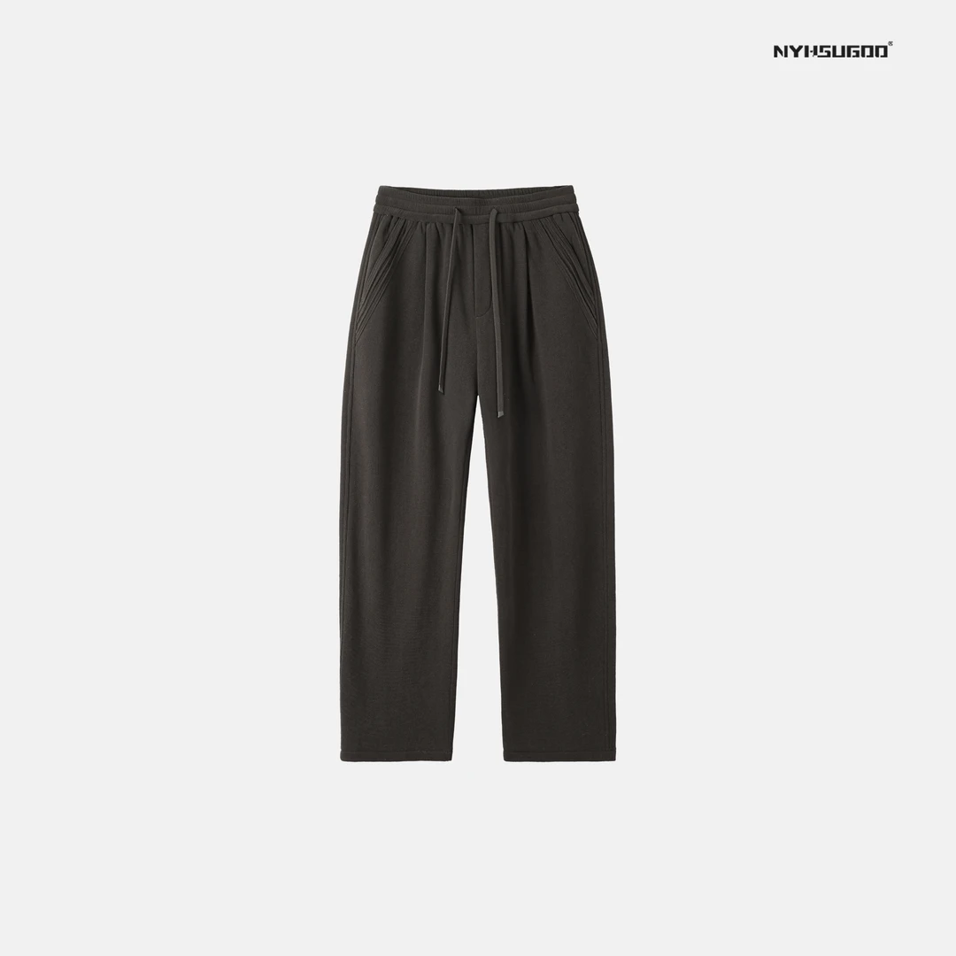 NYHSUGOO/南乙N3218冬季美式休闲抽绳卫裤男士百搭加厚加绒长裤
