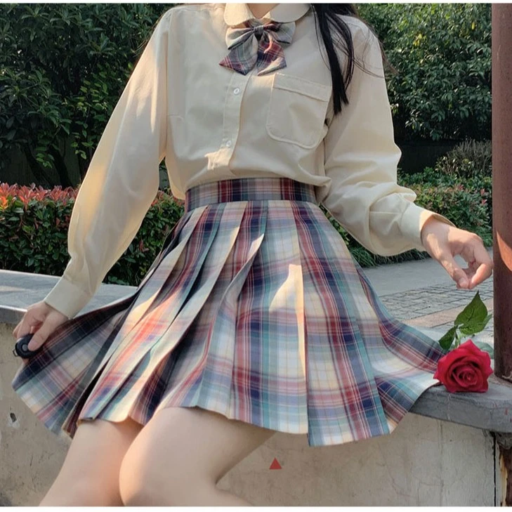 【买二送一】椿去湫来格裙+亮灯牌送小物一个（大鱼海棠的配色）