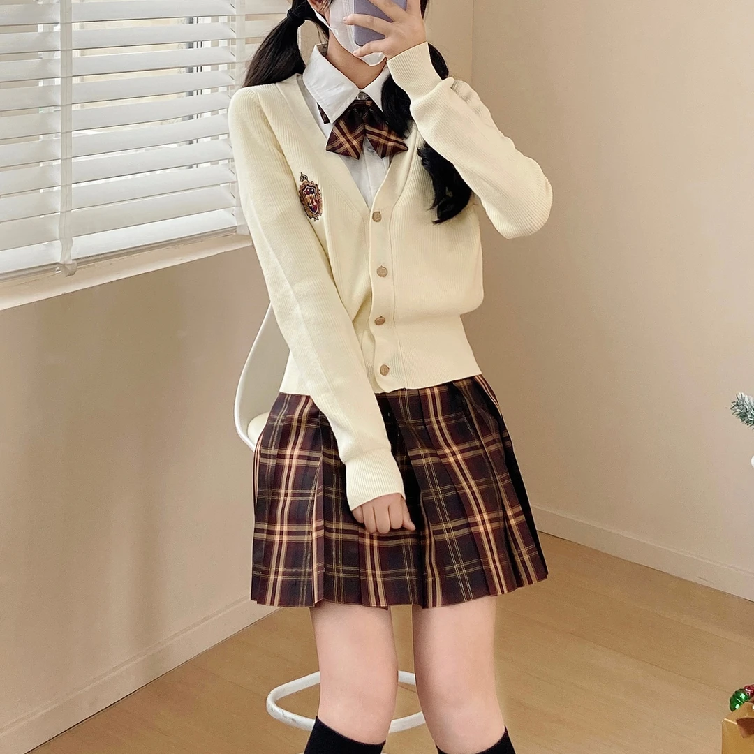 【星辉月三件套】格兰芬多 毛衣套装 秋日学院风原创正统JK制服穿搭