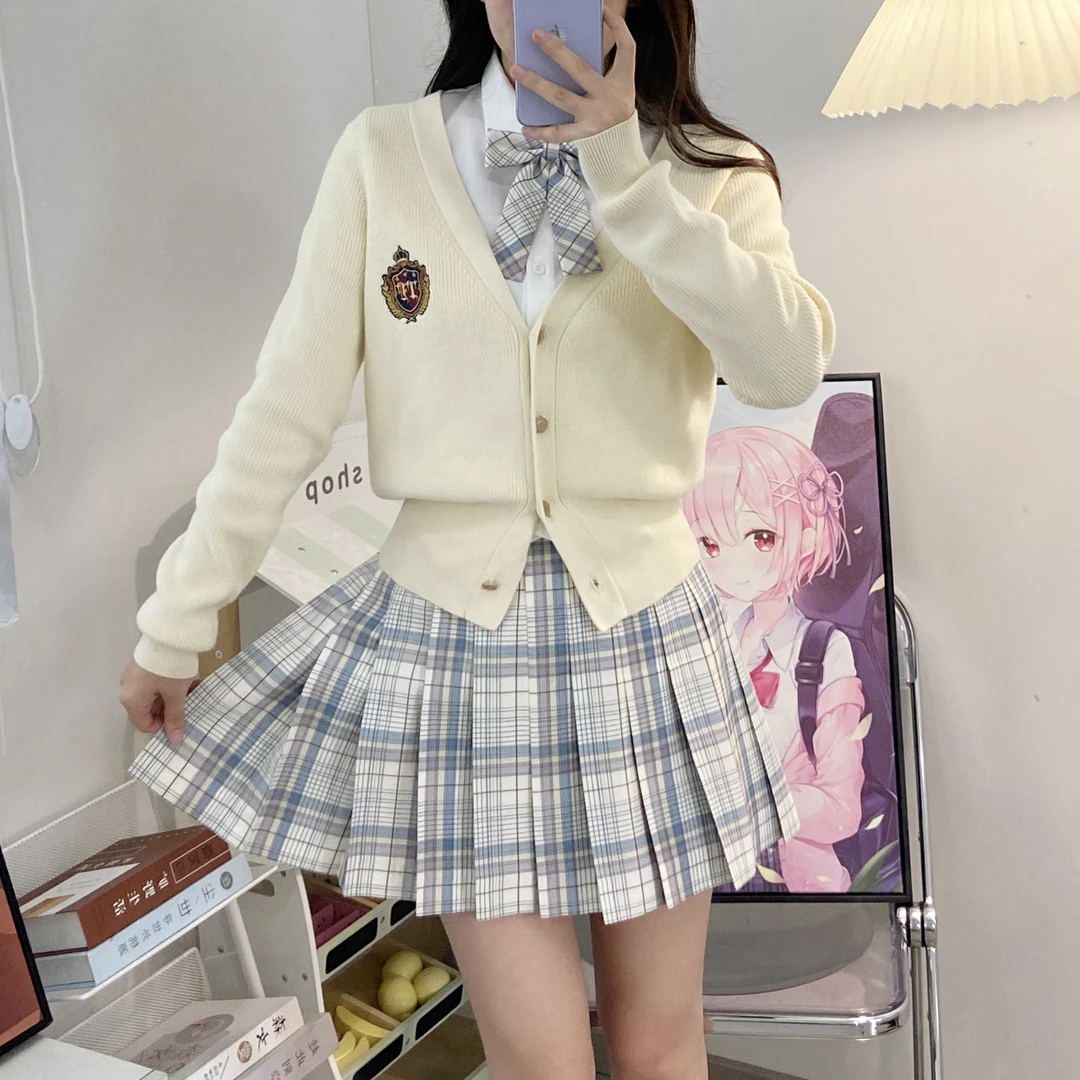 【星辉月三件套】漫漫喜欢你毛衣套装秋日学院风原创正统JK制服穿搭