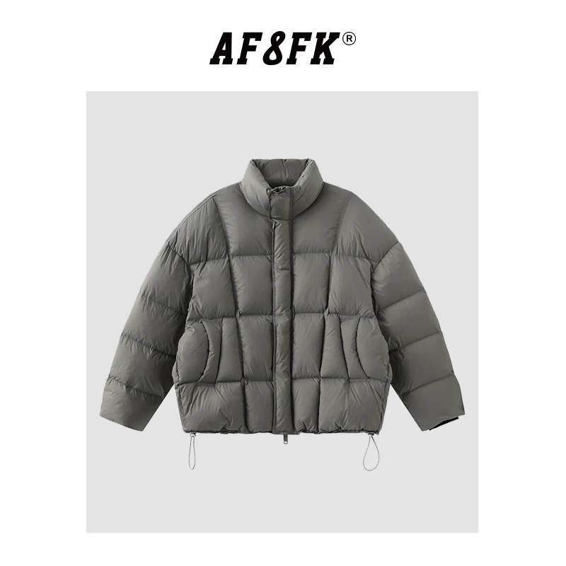 AF8FK【菠萝】短款阔形白鸭绒加厚保暖羽绒服