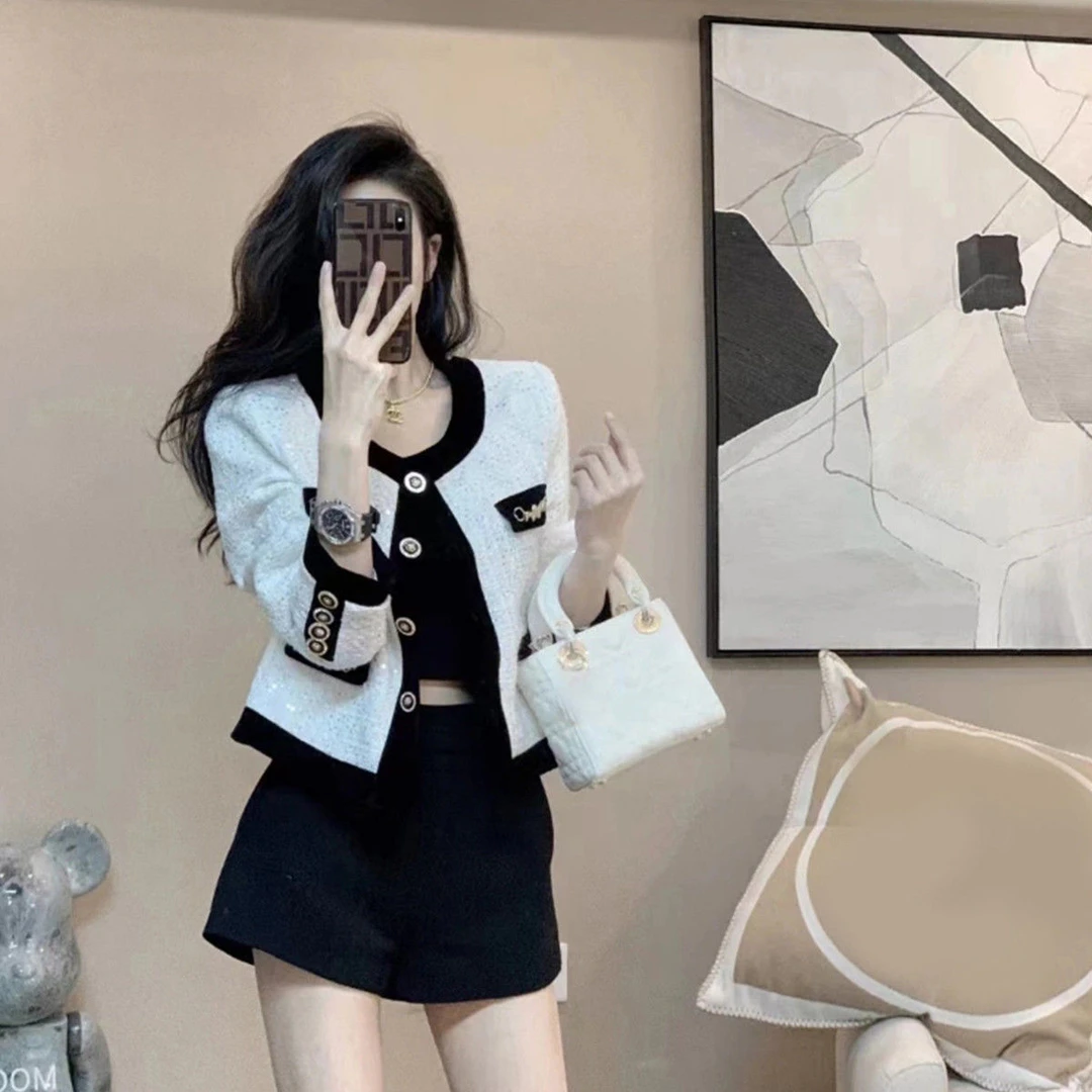 小香风2023新款名媛外套女韩版轻奢小个子时尚气质显瘦短款外套