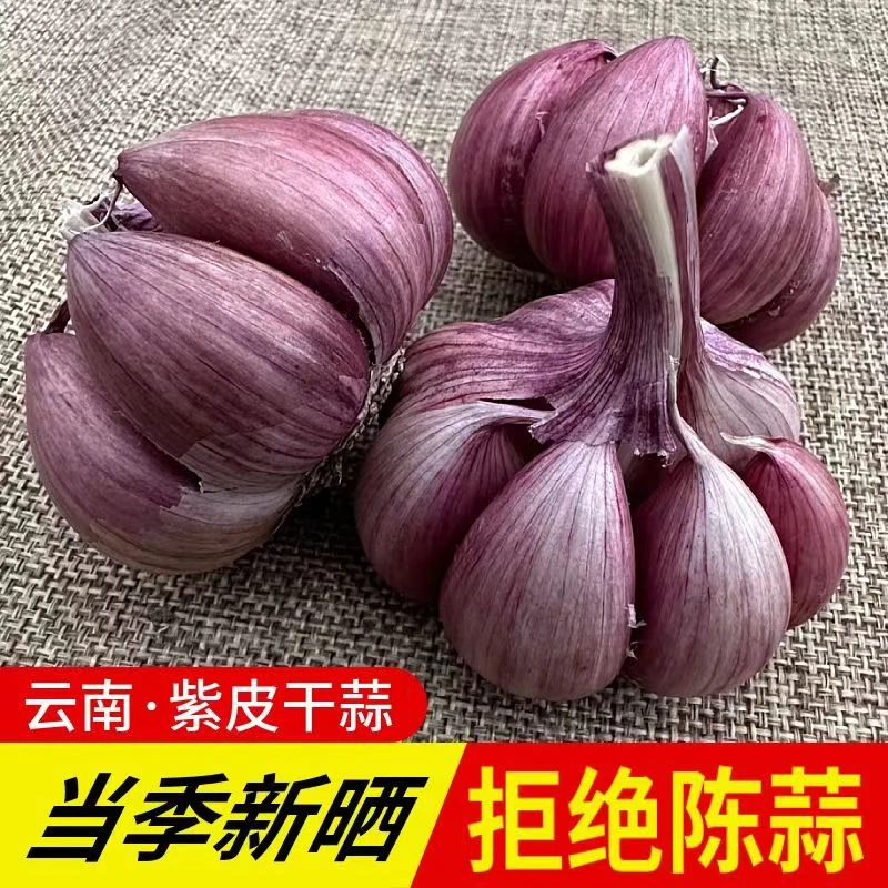【2025新干蒜】云南紫皮蒜 蒜头 干蒜 大蒜 蒜籽 红蒜 1-9斤