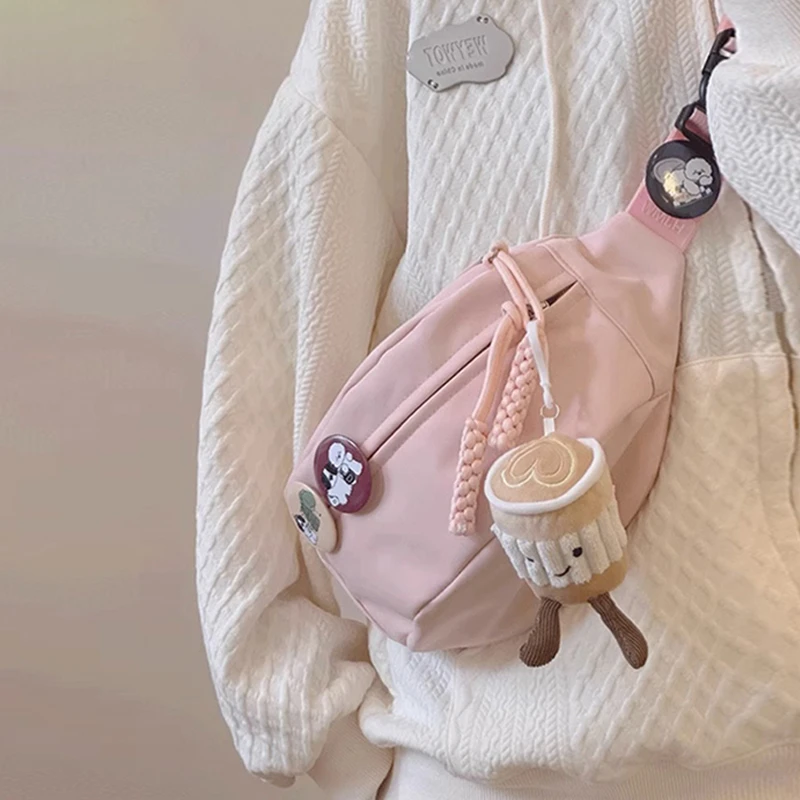 斜挎包少女休闲包包2025新款运动胸包潮背包小众百搭日系ins腰包