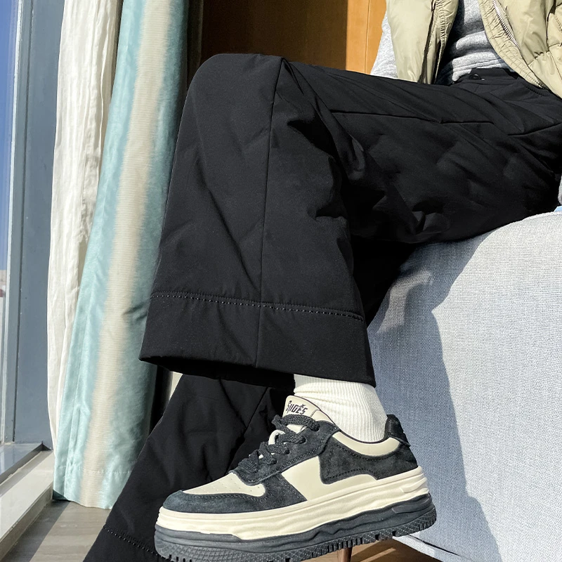 羽绒裤女冬季外穿小个子2025新款宽松直筒东北保暖雪地防寒裤子