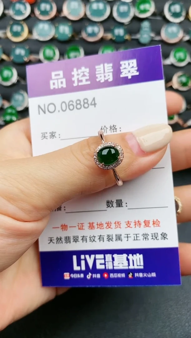【闪购商品】翡翠戒指银S925镶嵌1