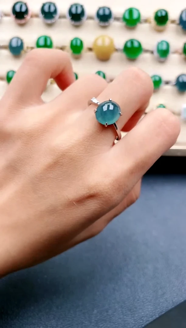 【闪购商品】翡翠戒指银S925镶嵌....