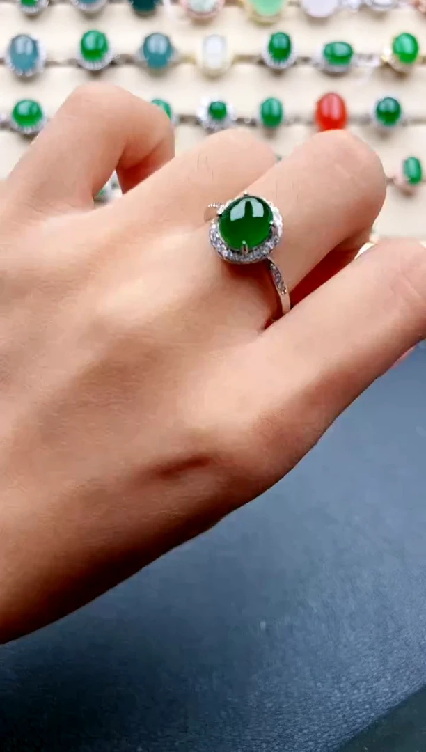 【闪购商品】翡翠戒指银S925镶嵌....