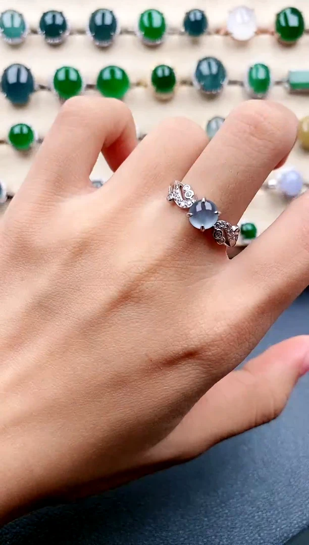 【闪购商品】翡翠戒指银S925镶嵌....