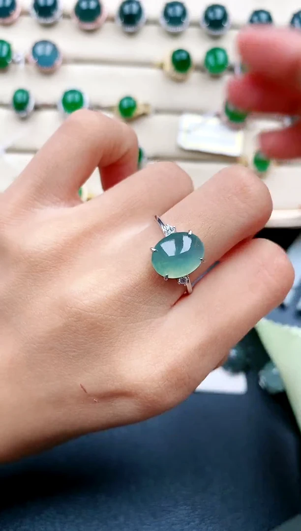 【闪购商品】翡翠戒指银S925镶嵌....