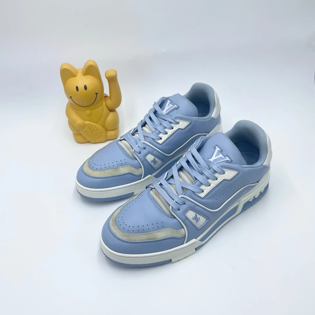 Lv/41码/北卡蓝白蓝Trainer板鞋低帮鞋/95新
