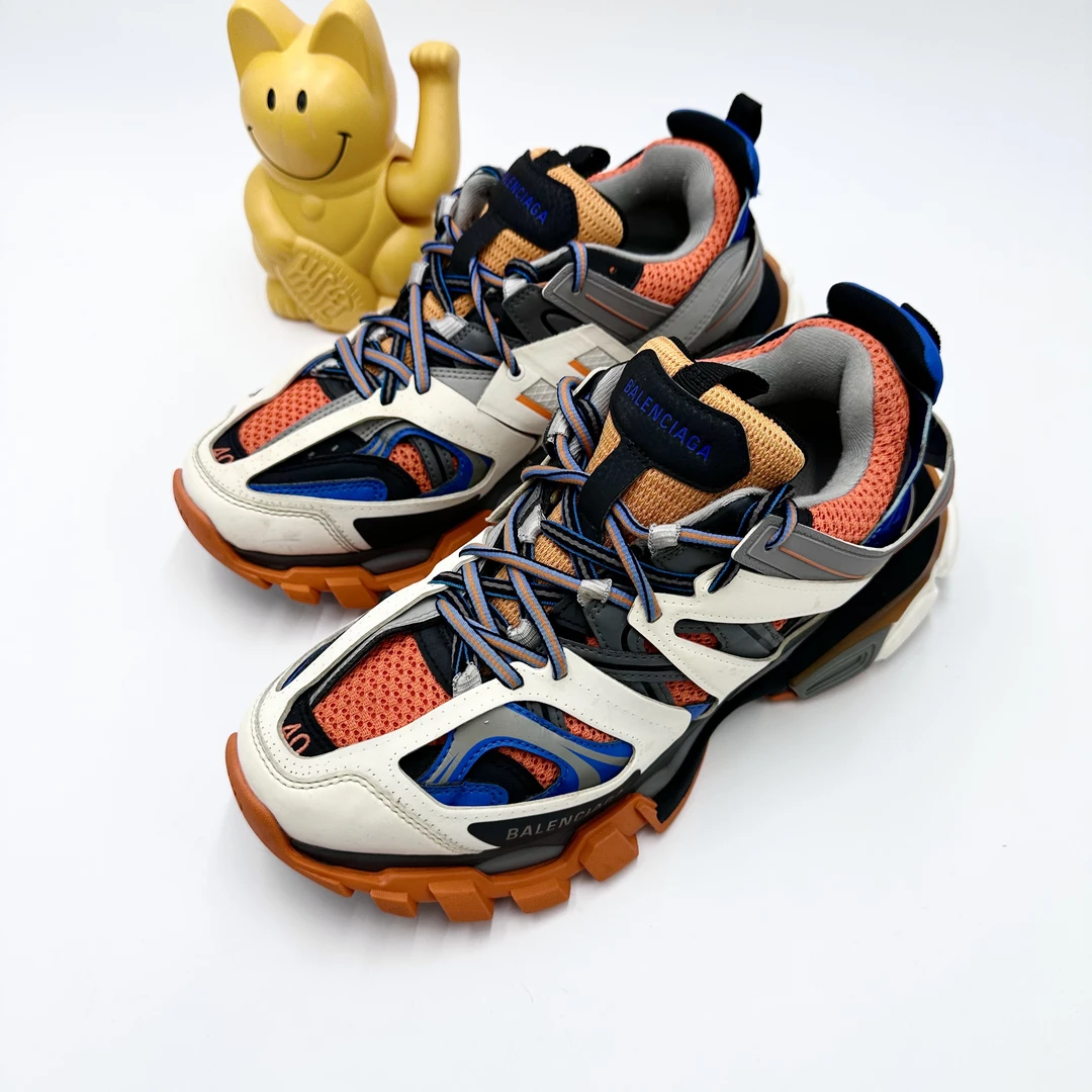 Balenciaga/40码/白橙拼接Track老爹鞋/95新