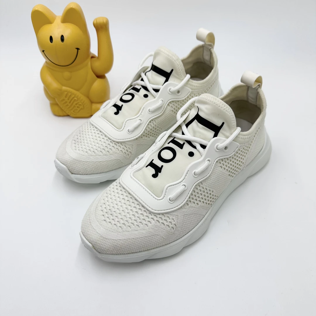 Dior/39码/白色刺绣Logo休闲运动鞋/95新