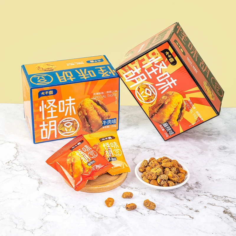 大千喜-怪味胡豆麻辣味牛肉味258g休闲食品零食
