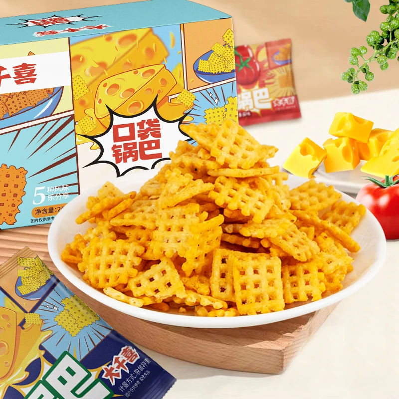 【溜爸专属】大千喜锅巴5口味组合装网红囤货休闲小零食
