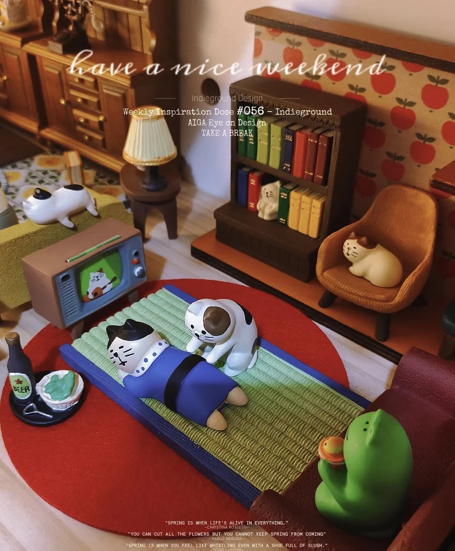 【大摆件个人单】日系和风纯手绘场景可爱卡通摆件