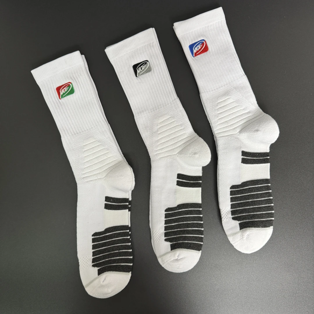 nice长款篮球袜高帮长袜运动袜加厚毛巾底防滑训练长筒专业篮球袜