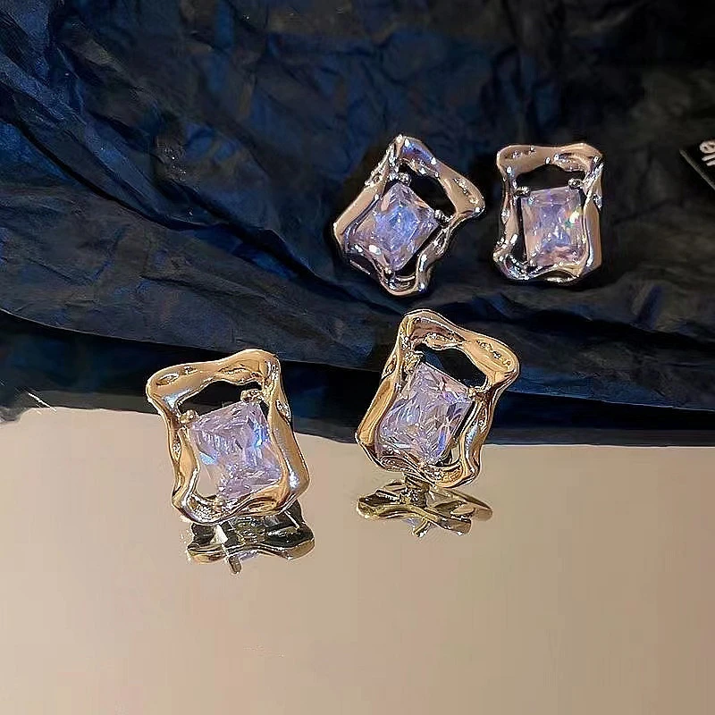 轻奢高级感耳环女ins小众设计不规则耳钉时尚百搭冷淡风网红耳饰