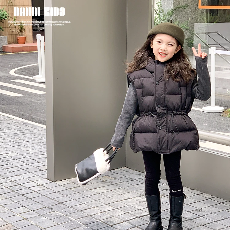 【嗒囜】236015 男女童韩版时尚设计感羽绒马甲儿童外穿宽松坎肩