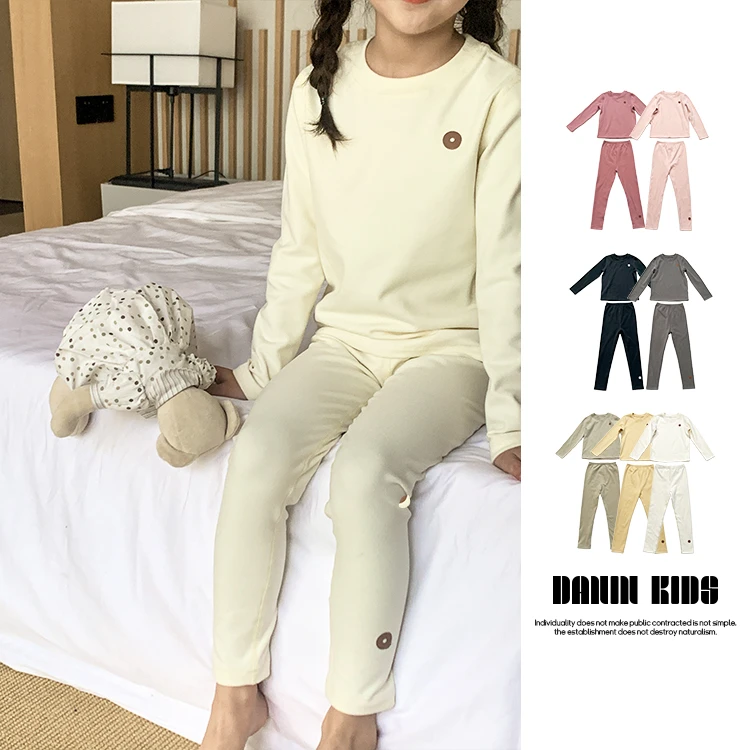 【嗒囜】237222 儿童秋冬保暖内衣家居服套装打底衫打底裤两件套
