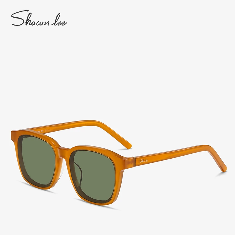 Shawnlee复古橘色大框墨镜女夏方框防晒显脸小防紫外线太阳镜潮