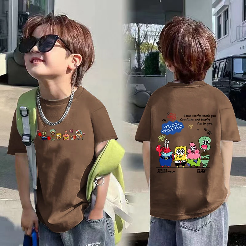 新疆棉100%纯棉2024帅气男童短袖韩版中大童洋气T恤夏季百搭休闲