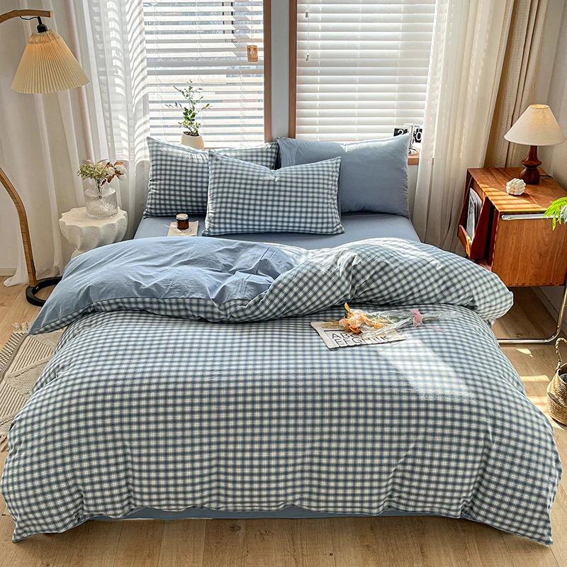 全棉色织水洗棉被套2024新款亲肤柔软床上用品