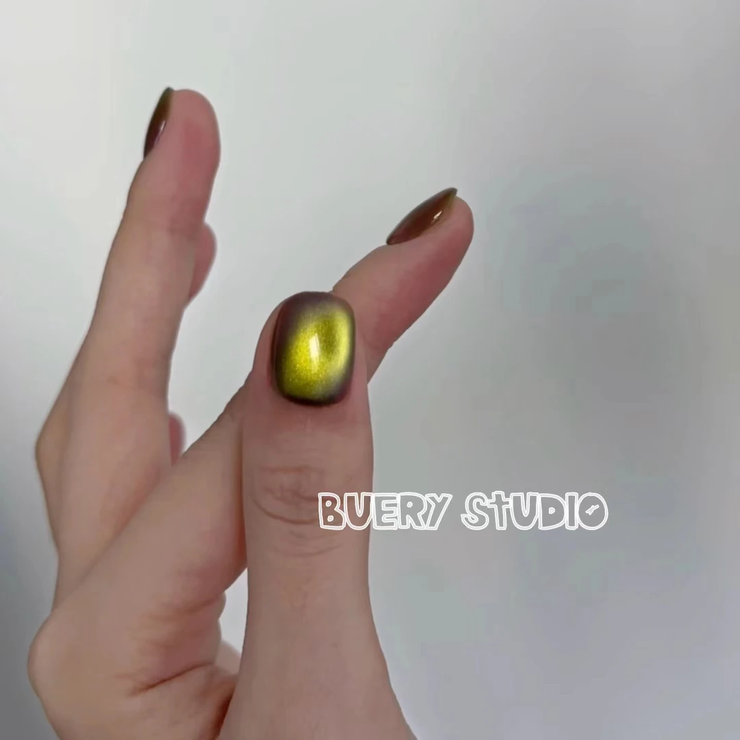【安纽jade lime】绿色猫眼组合设计 苹果绿纯手工穿戴甲