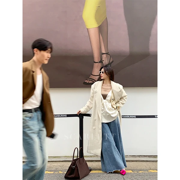 【10/31上新】你的呵呵 重磅定制高支桑蚕丝羊毛双排扣毛呢大衣外套