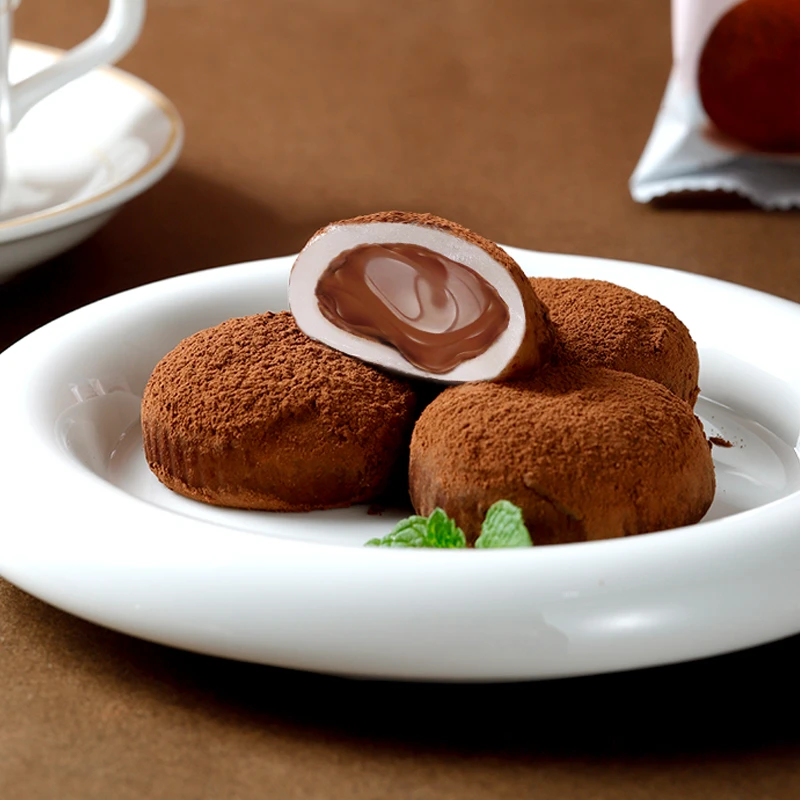 生巧福团日式巧克力味大福雪媚娘爆浆糯米滋、