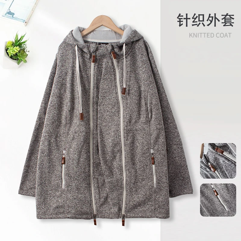 现货！女款运动双拉链上衣时尚潮流连帽针织外套AA028百搭休闲