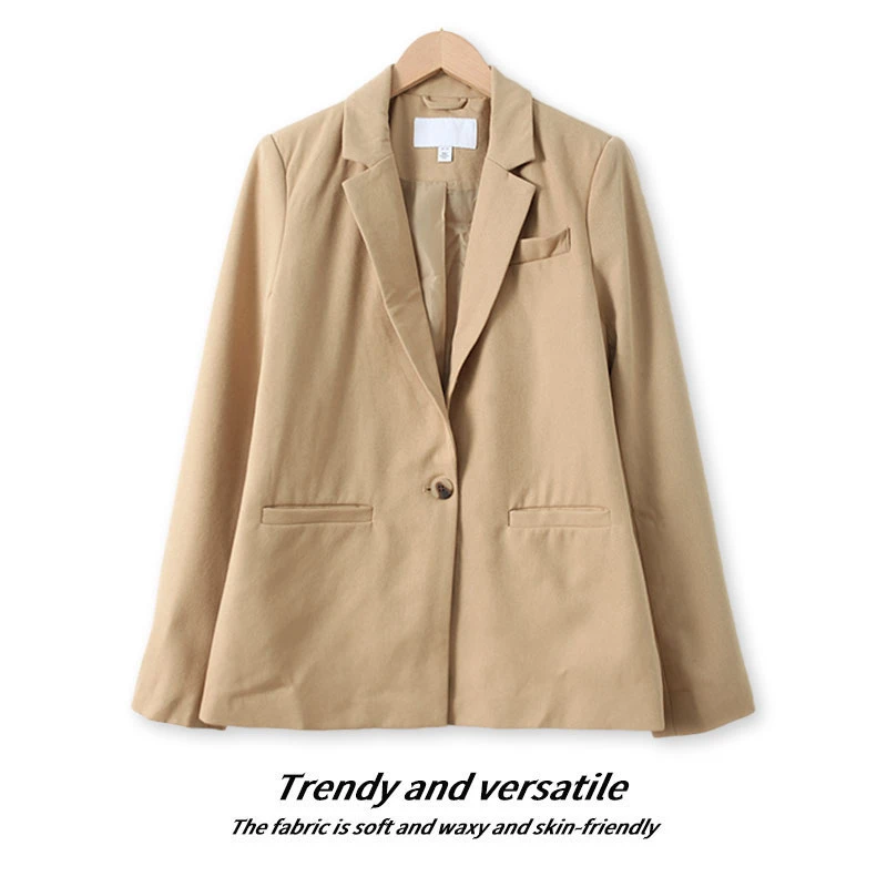 秋冬新款女士翻领西装外套简约通勤上衣休闲HH606气质百搭