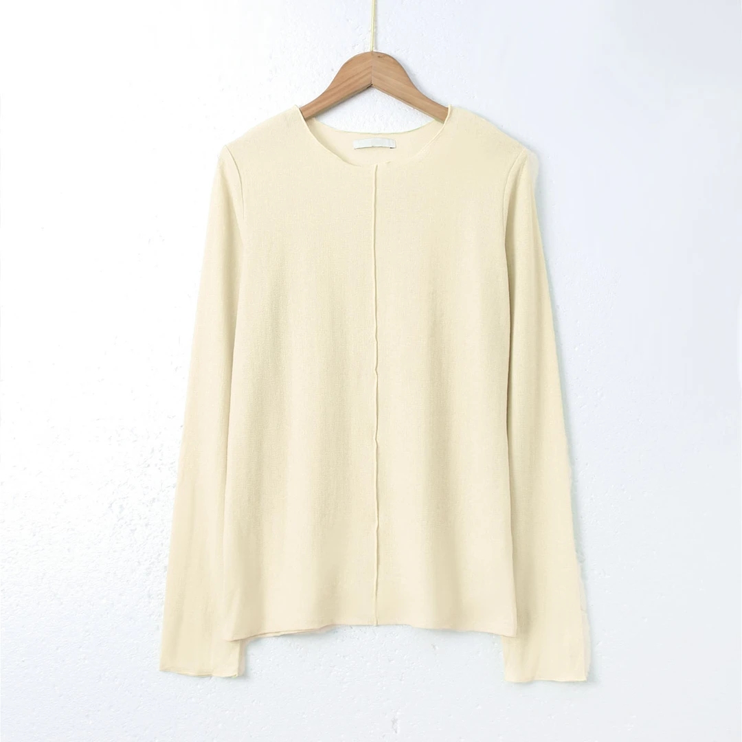 现货！秋季新款女士长袖上衣网纱打底衫宽松舒适显瘦AA944休闲风