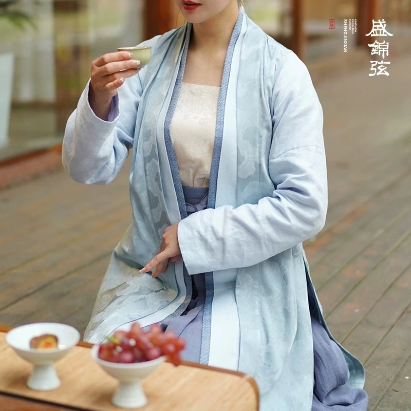 盛锦弦改良宋制汉服[花向琉璃]禅意背心国风汉元素日常四季百搭