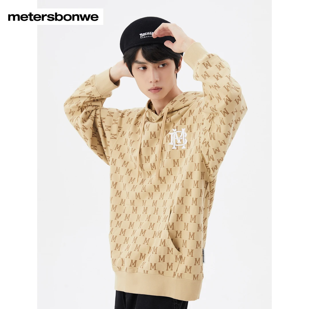 美特斯邦威连帽卫衣男休闲简约秋冬外套内搭长袖套头上衣727154