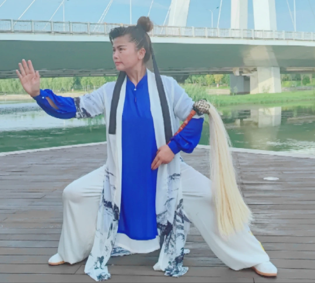 高配真马尾太极佛尘