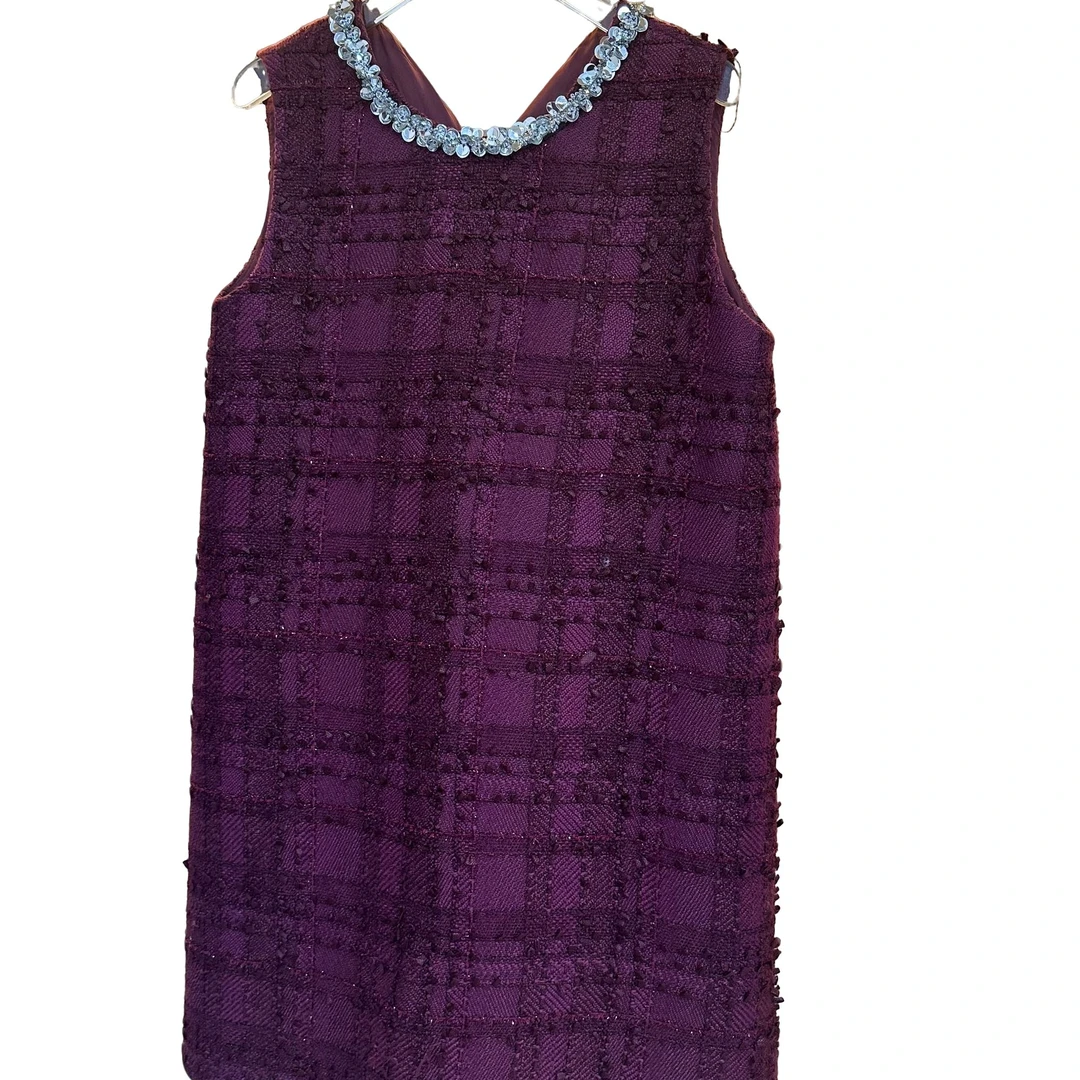 樱桃姐专属2024秋冬南油星辰紫罗兰连衣裙【休闲时尚女士气质款】