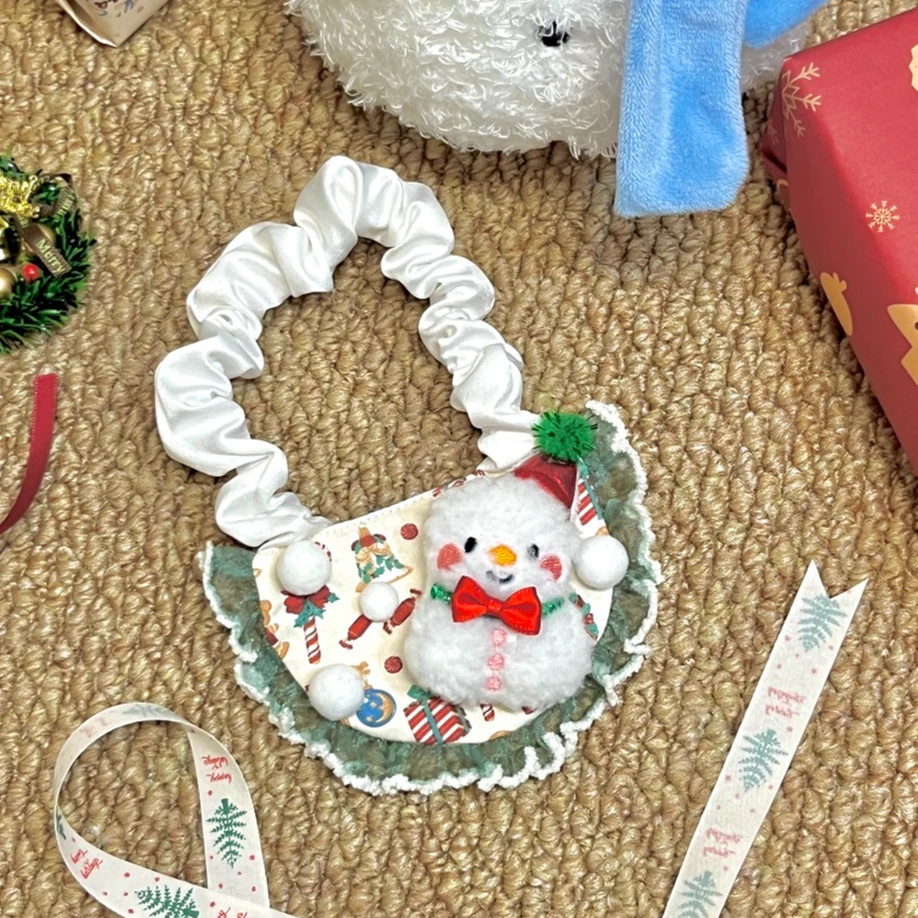 【清仓一个不留】圣诞雪人氛围感大肠松紧可调节猫猫狗狗宠物围脖