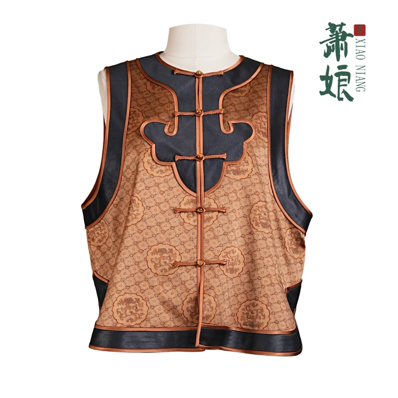 萧娘【‌曼萌】香云纱桑蚕丝新中式国风马夹马甲XN2117