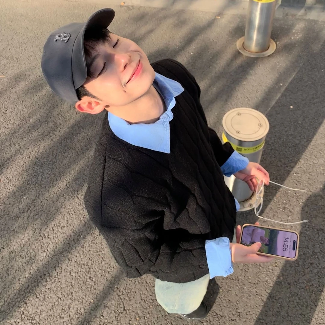 【ONEARTS毛衣】秋冬针织纹理慵懒韩系毛衣 男女同款圆领针织衫