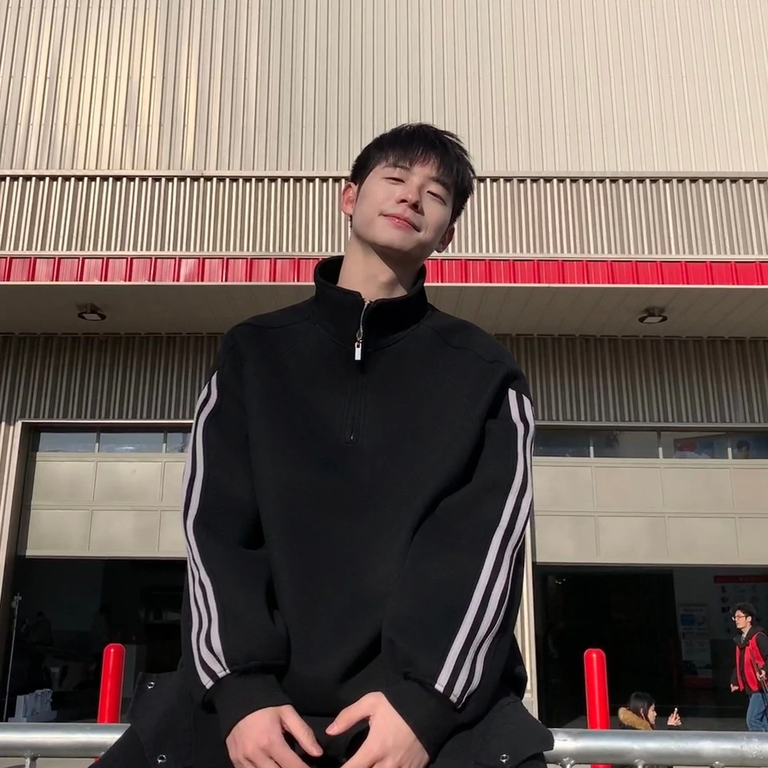 【ONEARTS卫衣】秋冬黑白条纹立领卫衣 男女同款外套