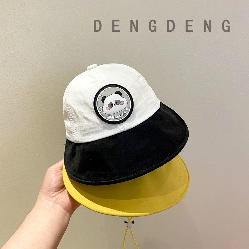 儿童帽子春夏季薄款大帽檐遮阳帽可爱卡通速干防紫外线宝宝棒球帽