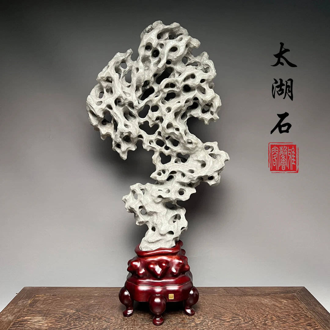 雅馨阁广西类太湖石天然原石玉玲珑灵璧中式客厅会所装饰摆件国风