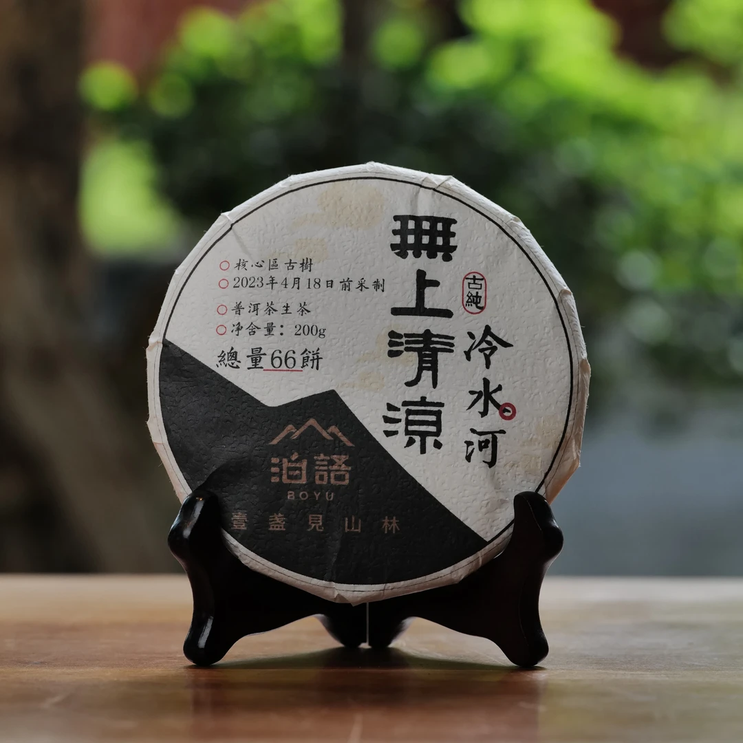 2023年【无上清凉冷水河】核心区古树春茶普洱生茶饼茶200g